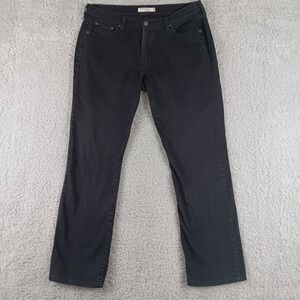 Levi's 505 Straight Leg Jeans Womens 14 Medium Black Excellent Stretch Denim